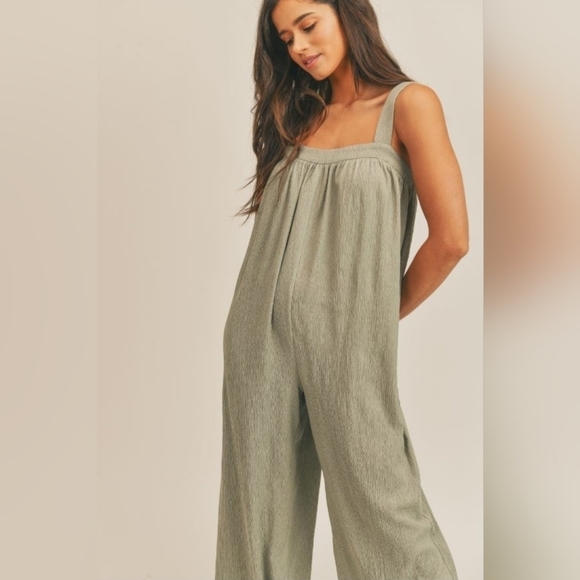 NWT SADIE AND SAGE MEMPHIS WIDE LEG JUMPSUIT SIZE LARGE - Picture 2 of 14